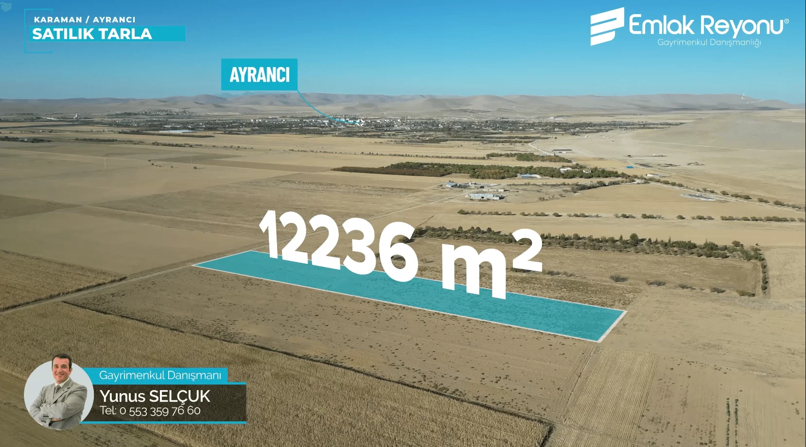 AYRANCI MERKEZ de SATILIK TARLA