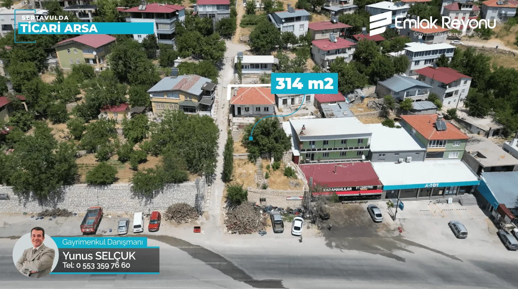 SERTAVUL'da CADDE CEPHELİ SATILIK TİCARİ ARSA