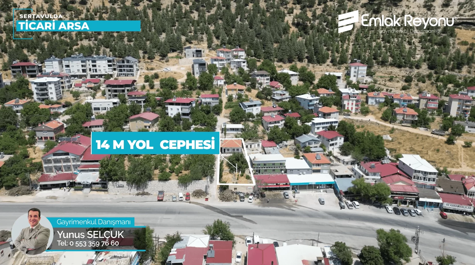 SERTAVUL'da CADDE CEPHELİ SATILIK TİCARİ ARSA