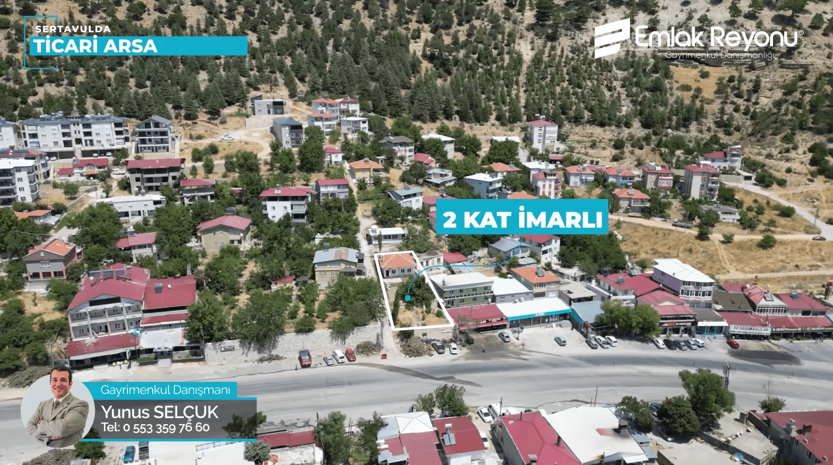 SERTAVUL'da CADDE CEPHELİ SATILIK TİCARİ ARSA