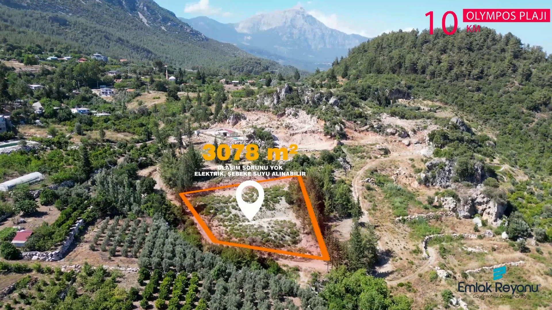 OLYMPOS ANTİK KENTE ve PLAJINA YAKIN SATILIK ARAZİ