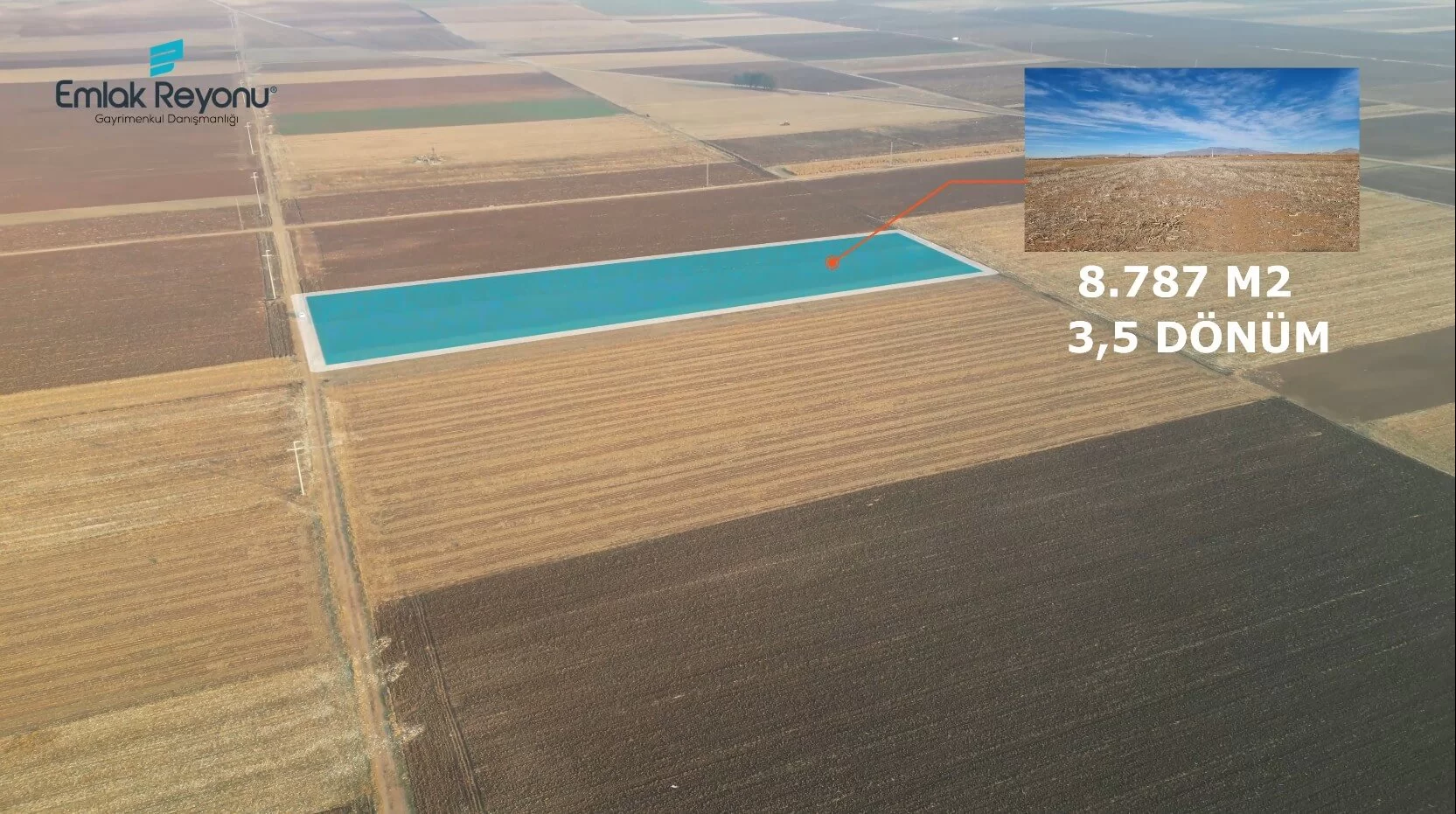 YOLLARBAŞINDA 8787m² SATILIK TARLA
